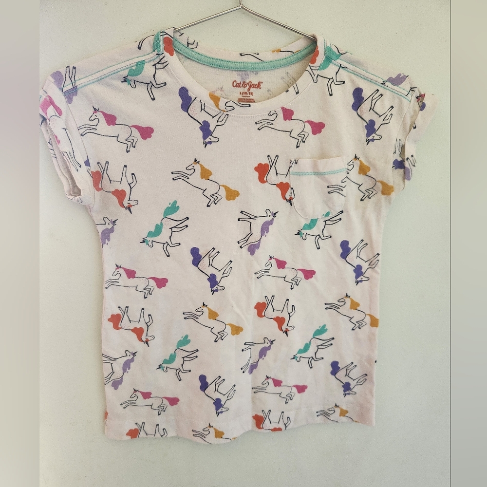 Cat & Jack Kids Unicorn Print Tee - Multicolor